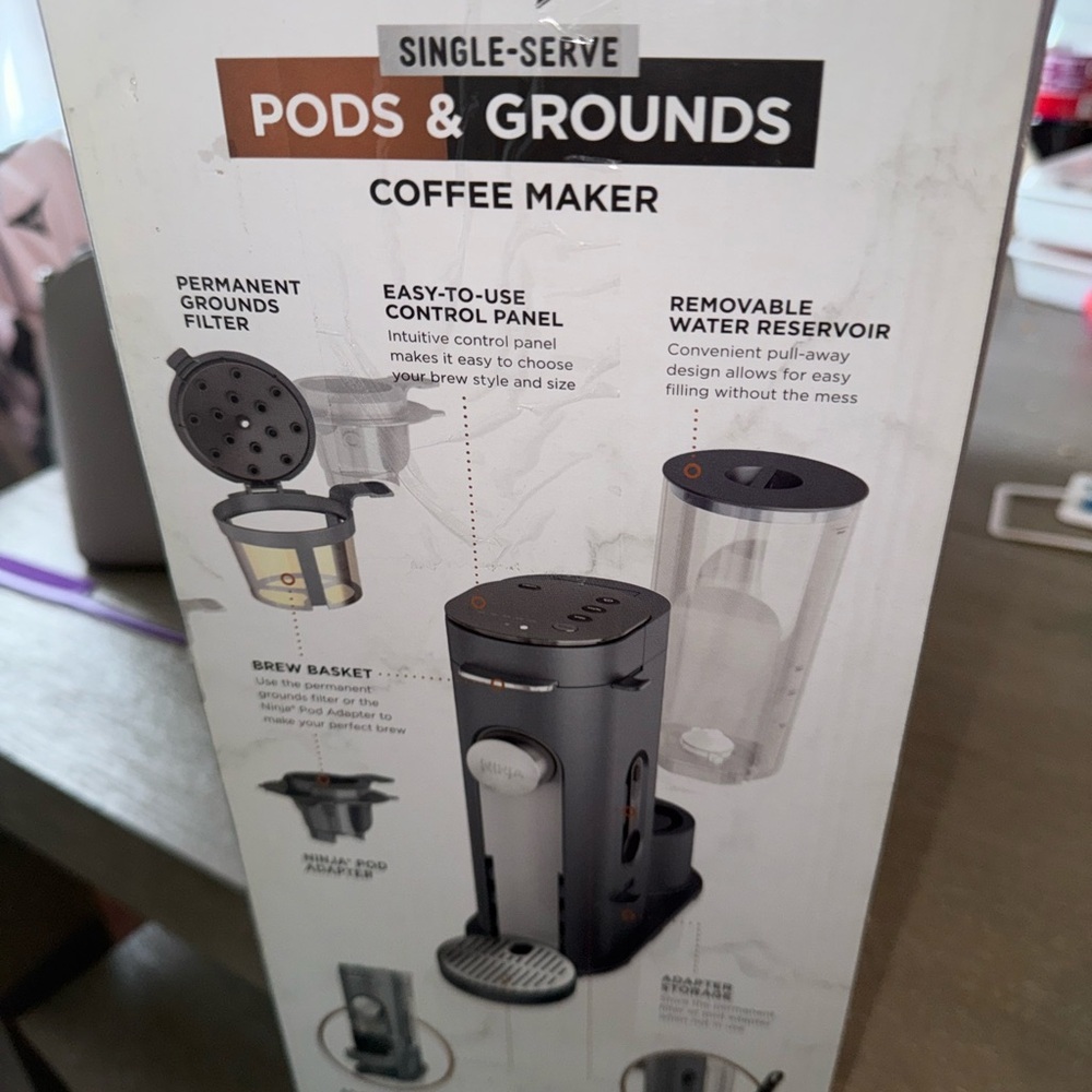 Ninja Single-Serve Coffee Maker grounds or pods NIB MODEL doesn’t have FROTHER - Picture 3 of 3